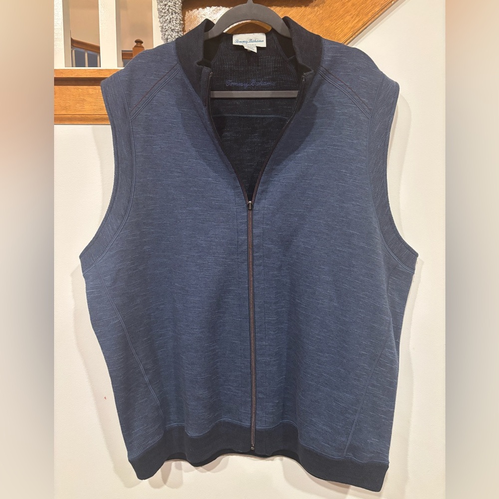 Tommy Bahama Blue Flip Coat Reversible Sweater Vest Men’s XXL